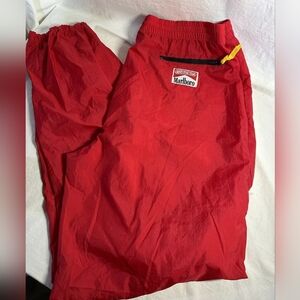 Vintage Marlboro Windbreaker Track Pants Mens Red Adventure Team Nylon XL 90s
